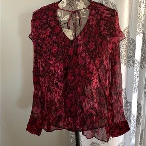 NWT lucky brand silk top